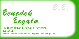 benedek begala business card